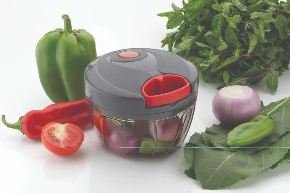 0197 Manual 2 in 1 Compact & Powerful Hand Held Vegetable Chopper/Blender