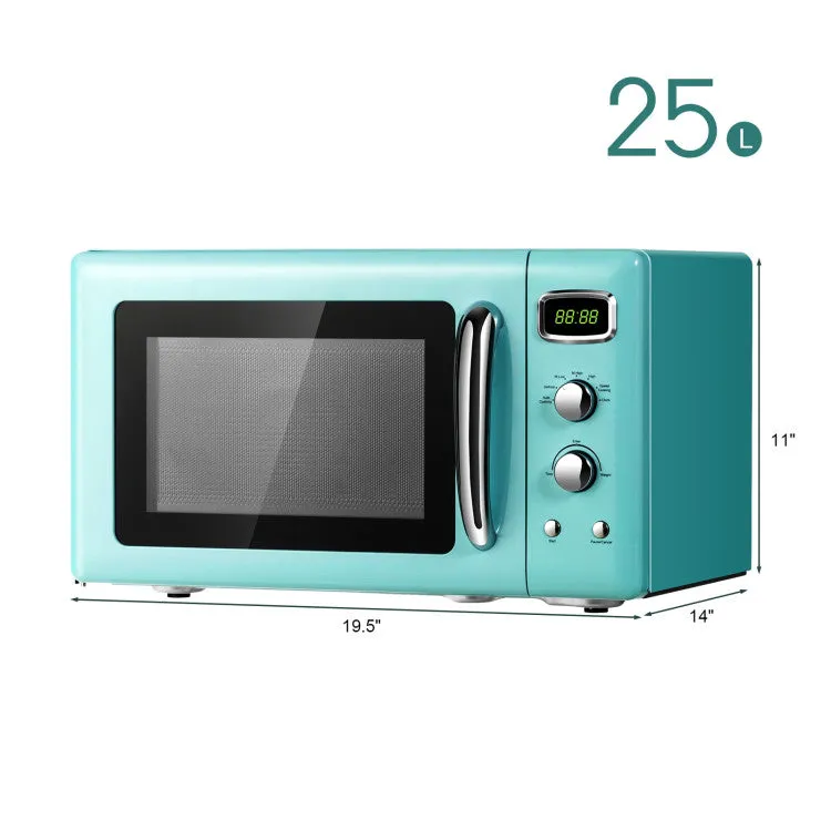 0.9 Cu.ft Retro Countertop Compact Microwave Oven-Green