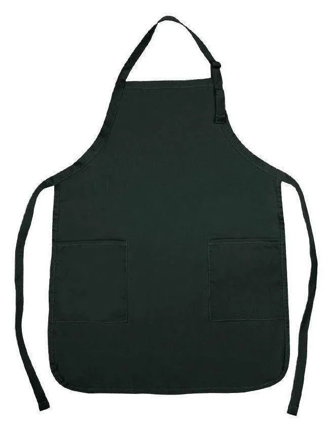 1 Dozen Full Adult Size Bib Aprons With 2 Waist Pockets Plain Solid Colors Kitchen Cook Chef Waiter Crafts Garden Wholesale Bulk