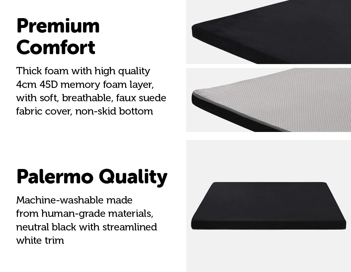 110CM Orthopaedic Memory Foam Pet Bed for Dogs and Cats