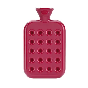 1.2 Litre Dark Red Honeycomb Pattern Padded Fashy Hot Water Bottle