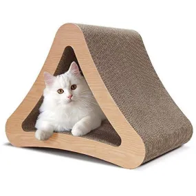 3-Sided Triangle Cat Scratching Post Scratcher Cardboard