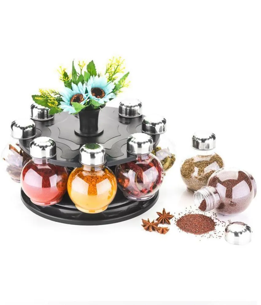 745 Multipurpose Revolving Plastic Spice Rack Set (8 pcs)