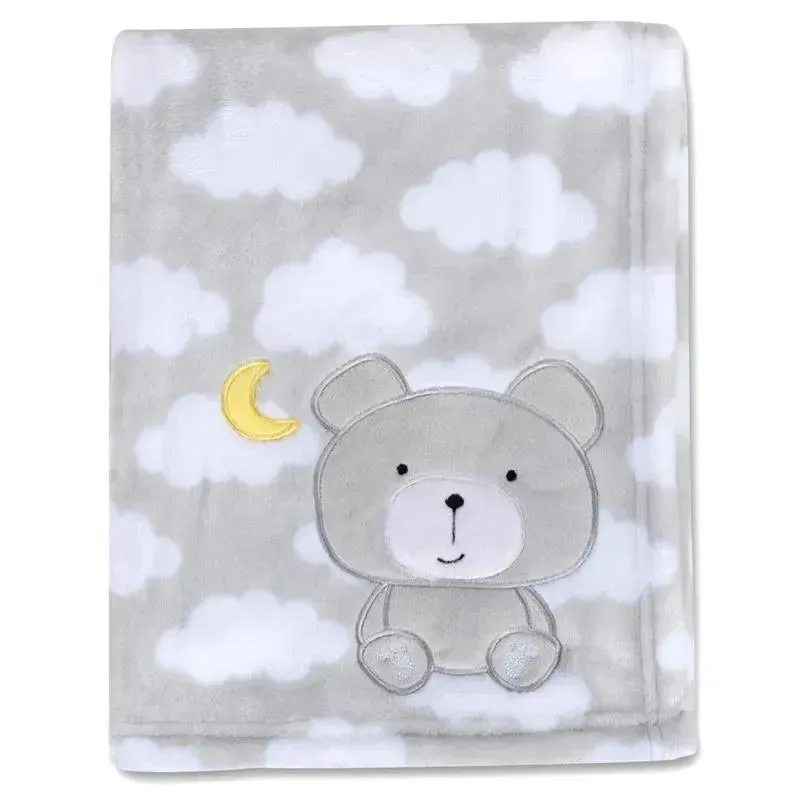 A.D. Sutton - Baby Essentials Plush Blanket, Bear Grey