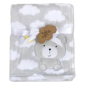 A.D. Sutton - Baby Essentials Plush Blanket, Bear Grey