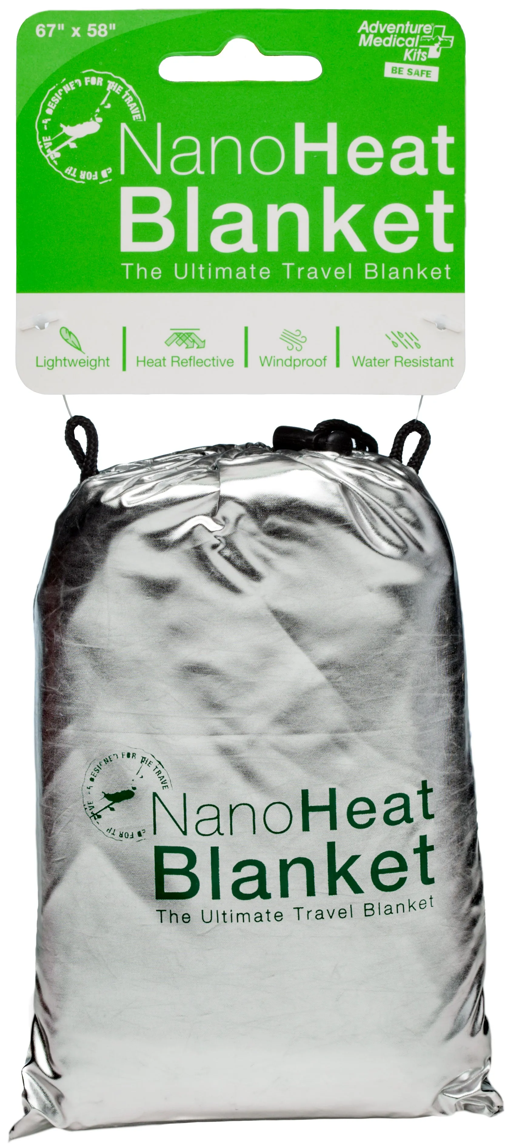 Adventure Medical Kits Survival Gear Nanoheat Blanket Orange 01300340 Model: 0130-0340