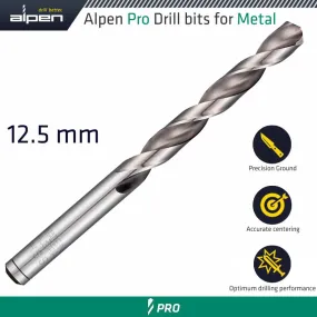 ALPEN ALPEN PRO HSS DRILL DIN 338 RN 135  WITH SPLIT POINT 12.5MM BULK ALP9540125