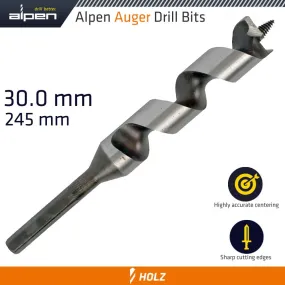 ALPEN WOOD AUGER DRILL BIT 30 X 235MM ALP216030