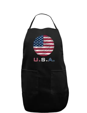 American Flag Scribble Dark Adult Apron