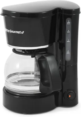 Automatic Brew & Drip Coffee Maker with Pause and Serve, Glass Carafe, Reusable Filter, On/Off Switch, Keep Warm, Water Level Indicator