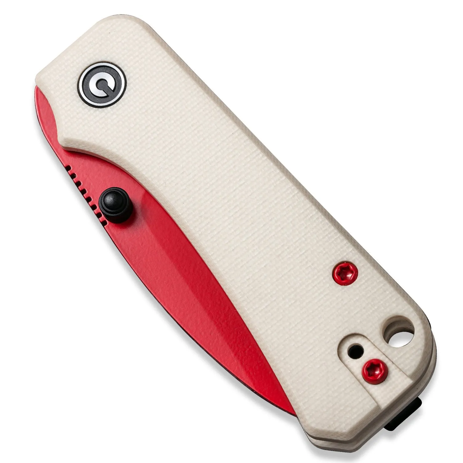 Baby Banter Pocket Knife - Ivory G10 - Red Nitro V