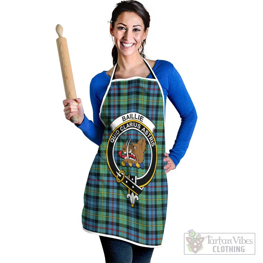 Baillie Ancient Tartan Apron with Family Crest