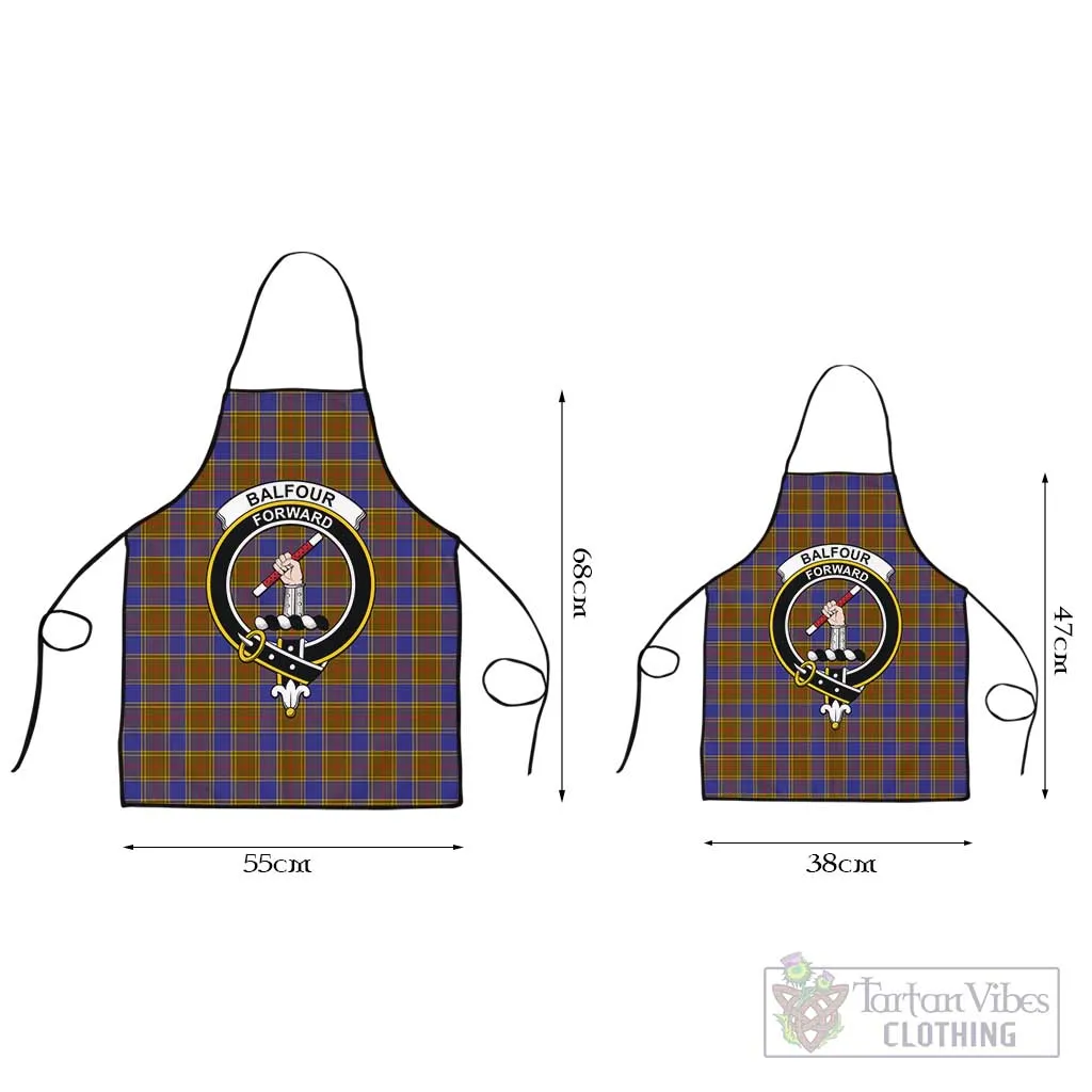 Balfour Tartan Apron with Family Crest