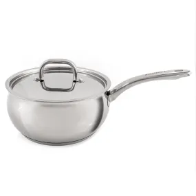 BergHOFF Belly Shape 18/10 Stainless Steel 8" Sauce Pan with SS Lid, 3.2qt.