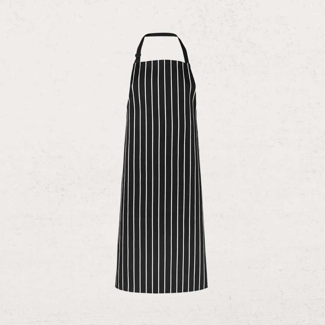 Bib Striped Apron with NO Pocket