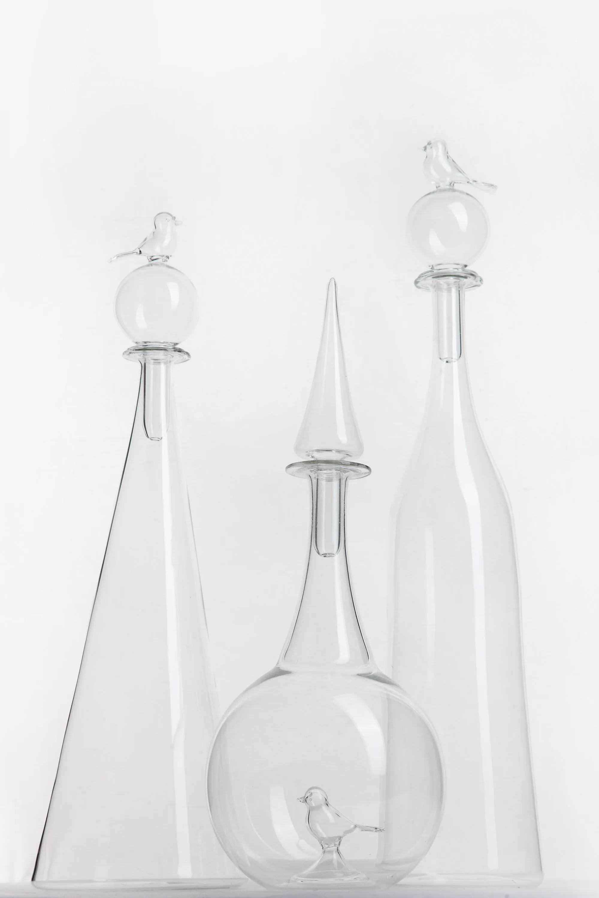 Bird Tall Glass Carafe