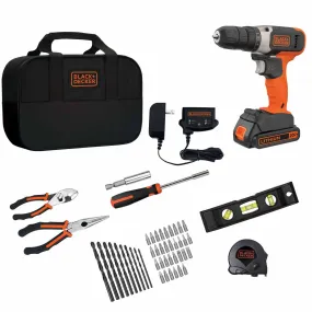 Black & Decker BCK50C1 20V MAX* Cordless Drill with 49-Piece Home Project Kit