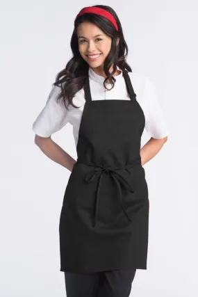 Black Bib Adjustable Apron (No Pockets)