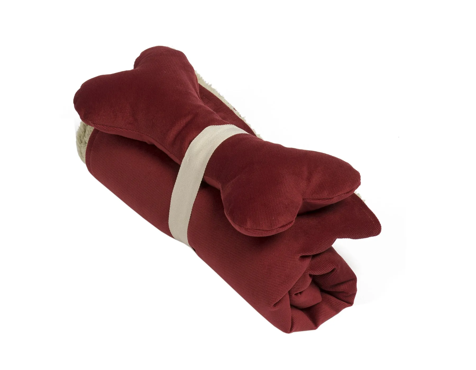 Blanket and Bone Toy Set- Spa Tomato