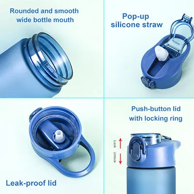 BPA Free Tritan Water Bottle with Straw 550ml