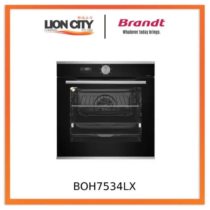 Brandt BOH7534LX 60CM Built-in Oven Stainless Steel 73L