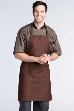 Brown Butcher Adjustable Apron (2 Pockets)