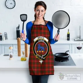 Bruce Tartan Apron with Family Crest