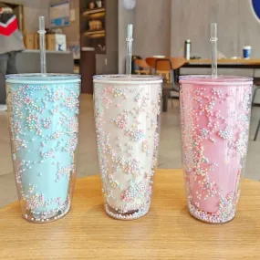 Bubble Design Straw Cup