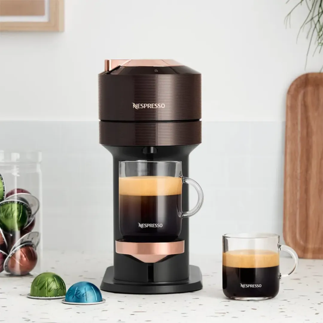 [Bundle Deal] Nespresso Vertuo Next Premium GDV1 (Rich Brown) Coffee Machine & Aeroccino Milk Frother