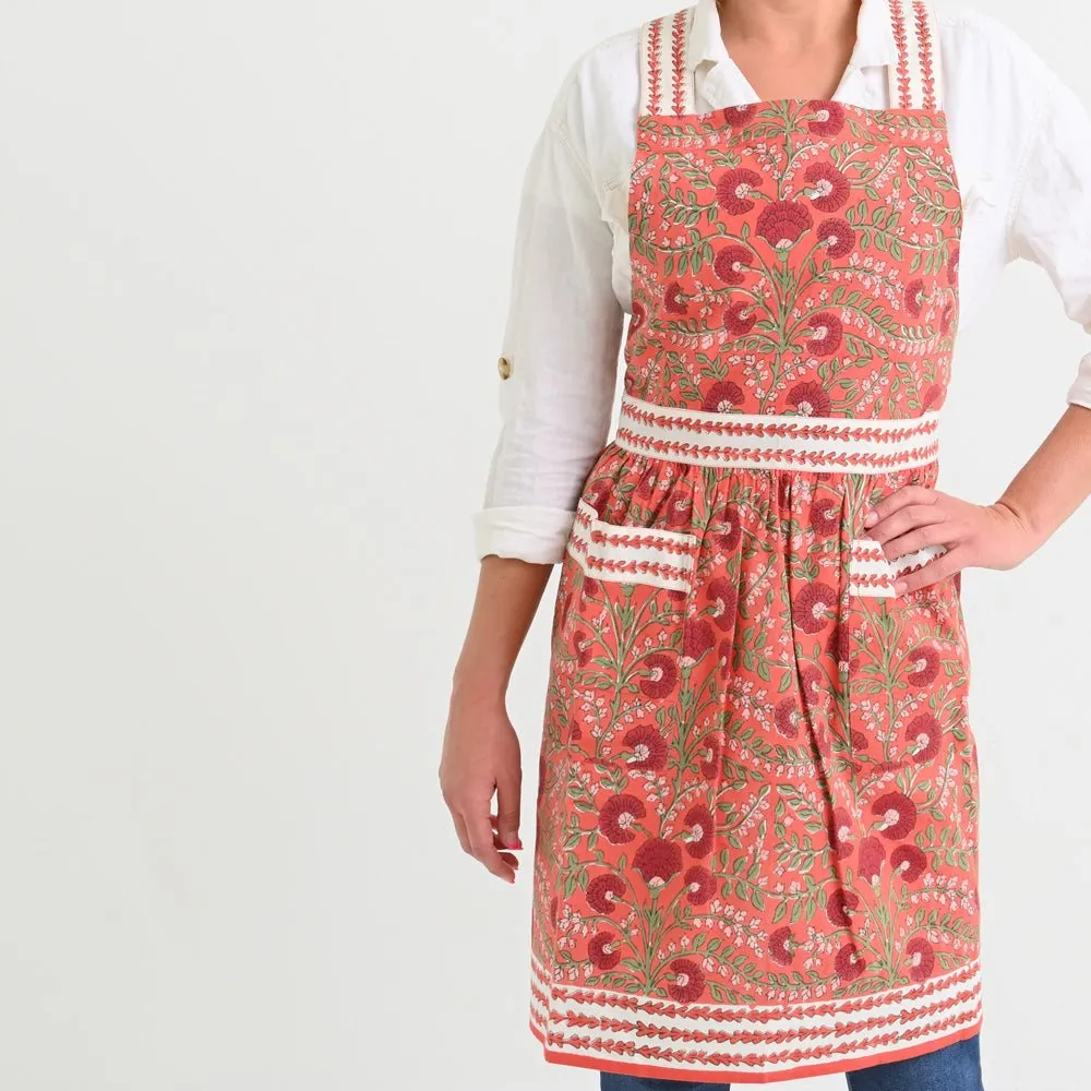 Cactus Flower Red Apron