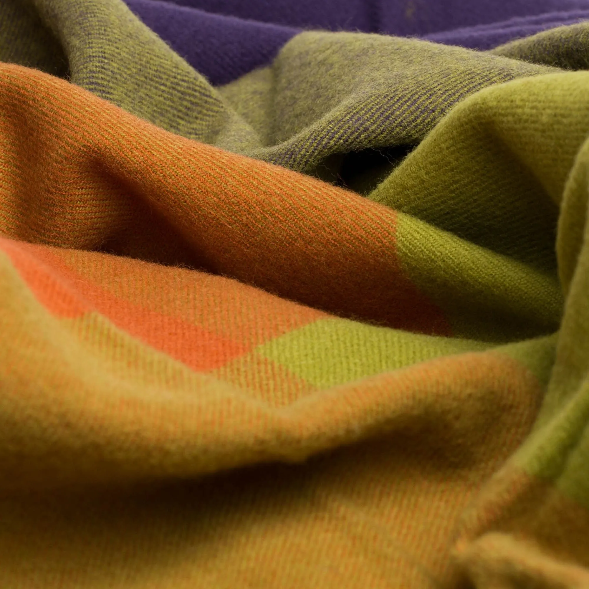 Caracas Merino Blanket [Dark purple/Orange]