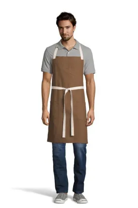 Caramel / Natural Rebel Bib Apron (3 Pocket)