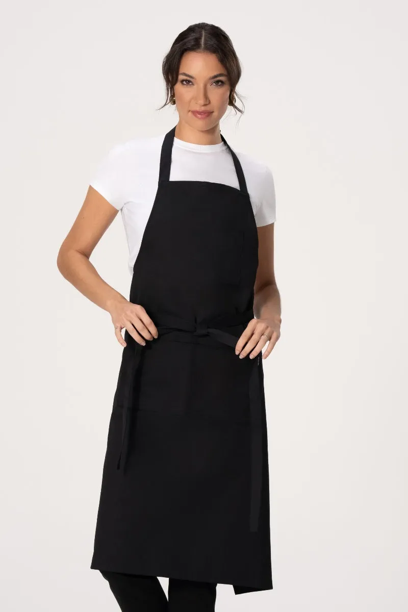 Ceylany Black Bib Apron (5 Pockets)