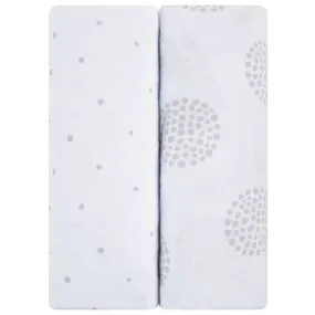 Changing Pad Cover | Cradle Sheet Set - Grey Dottie