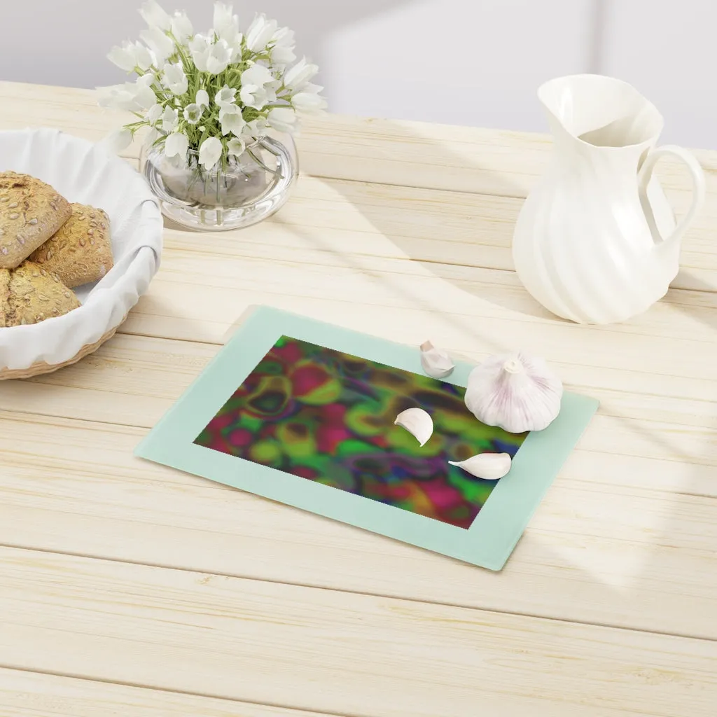 Colorful Cloud Painting Cutting Board