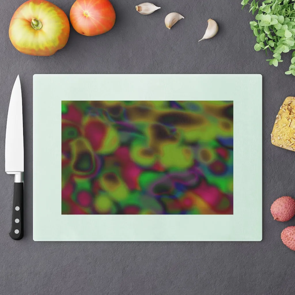 Colorful Cloud Painting Cutting Board