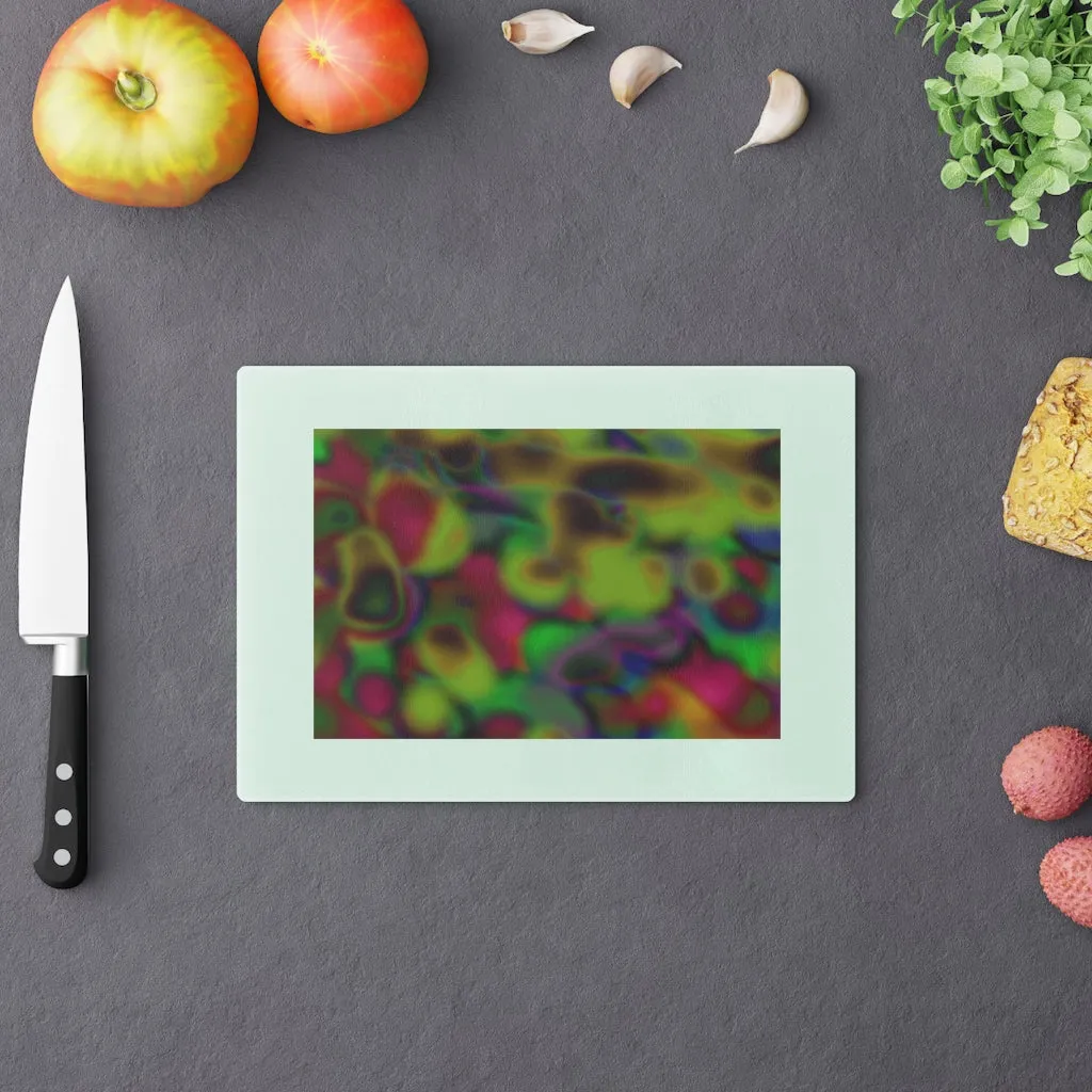 Colorful Cloud Painting Cutting Board