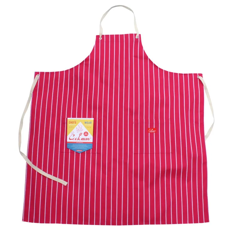 Cookman Long Apron - Stripe : Pink