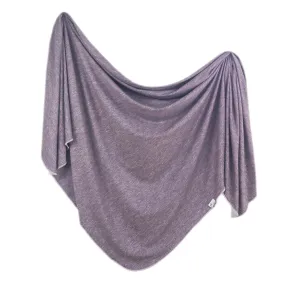 Copper Pearl Violet Knit Swaddle Blanket