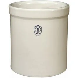 Crock Bristol, White, 1-Gal.