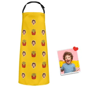 Custom Face Apron Cartoom Photo Apron - French fries