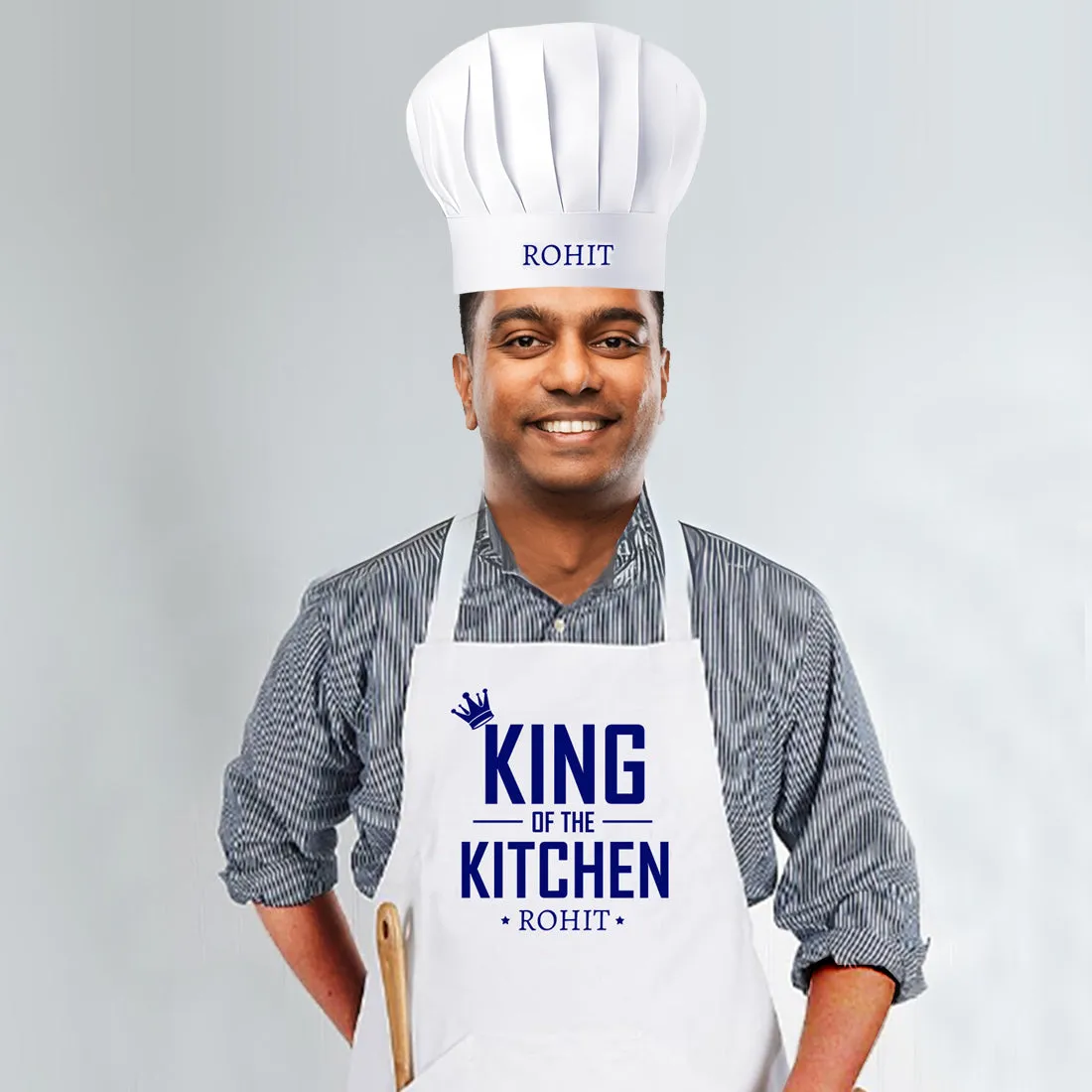 Customized Mens Aprons With Pockets for Kitchen - King