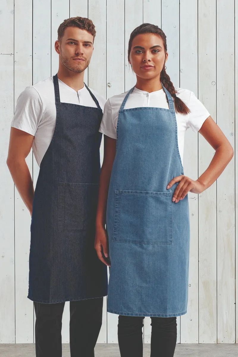 Dark Grey Sustainable Bib Apron (1 Pocket w/ Pencil Divide)