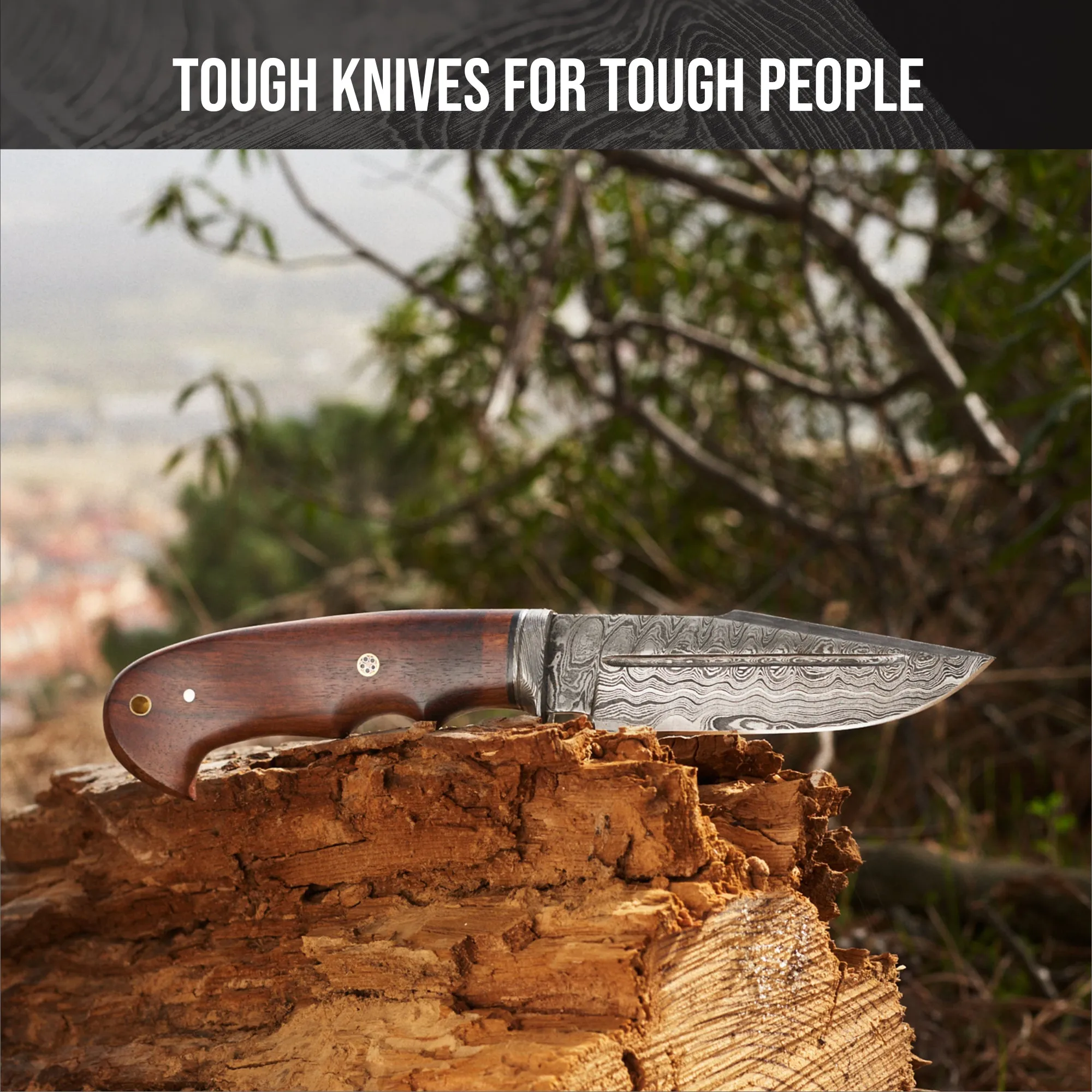 Deer Hunter Damascus Knife