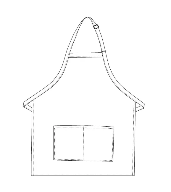 Deluxe Bib Adjustable Apron (Center Divided Pocket)