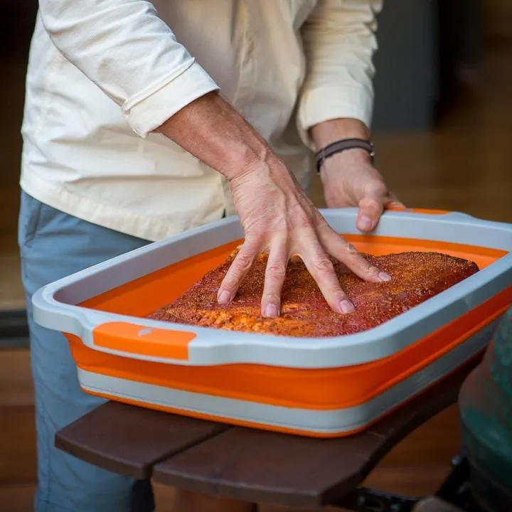 Drip EZ: Collapsible BBQ Prep Tub W/ Lid