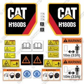 Fits Caterpillar H180DS Decal Kit Hammer