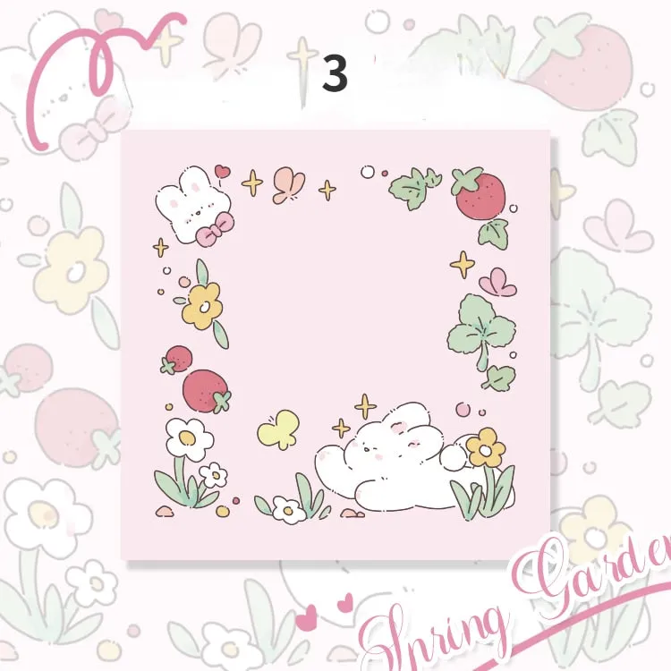 Flower Bunny Memo Pads