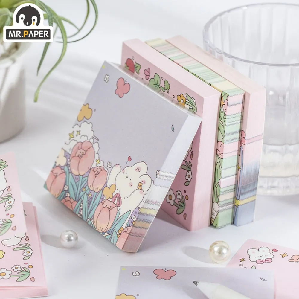 Flower Bunny Memo Pads