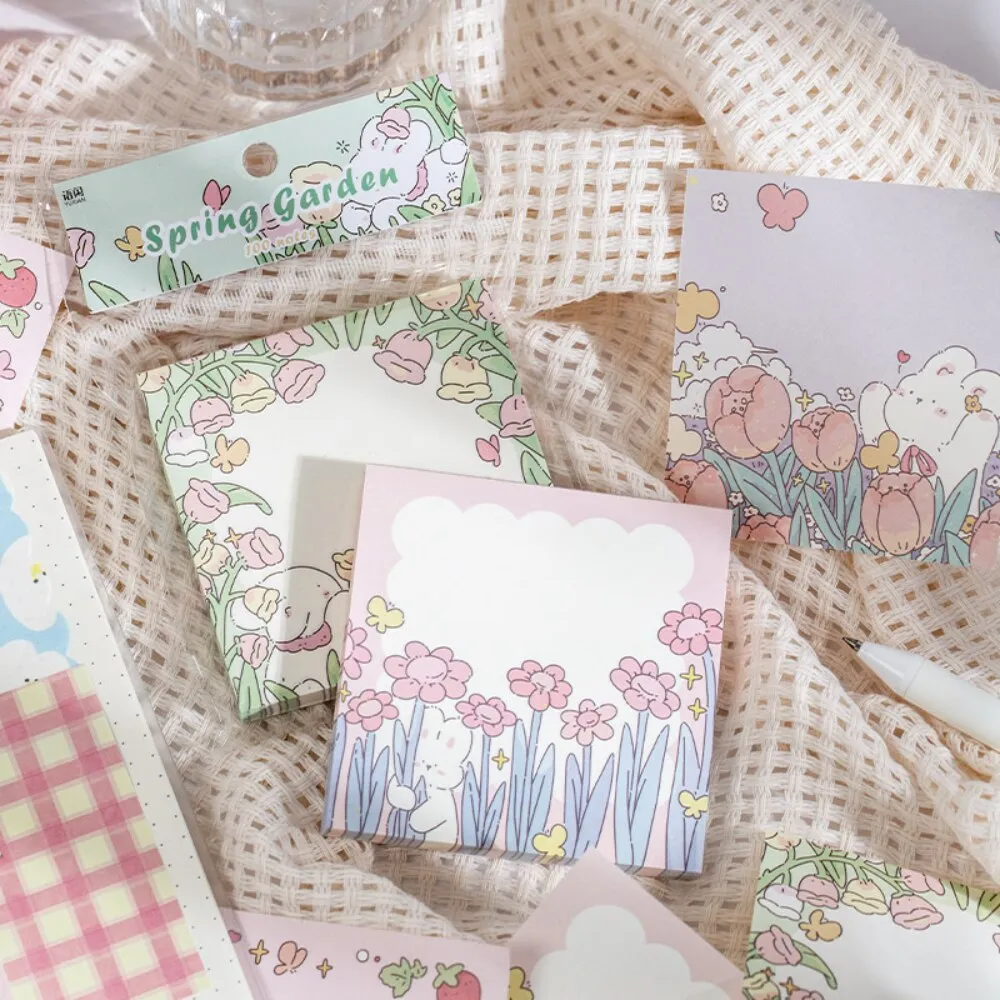 Flower Bunny Memo Pads